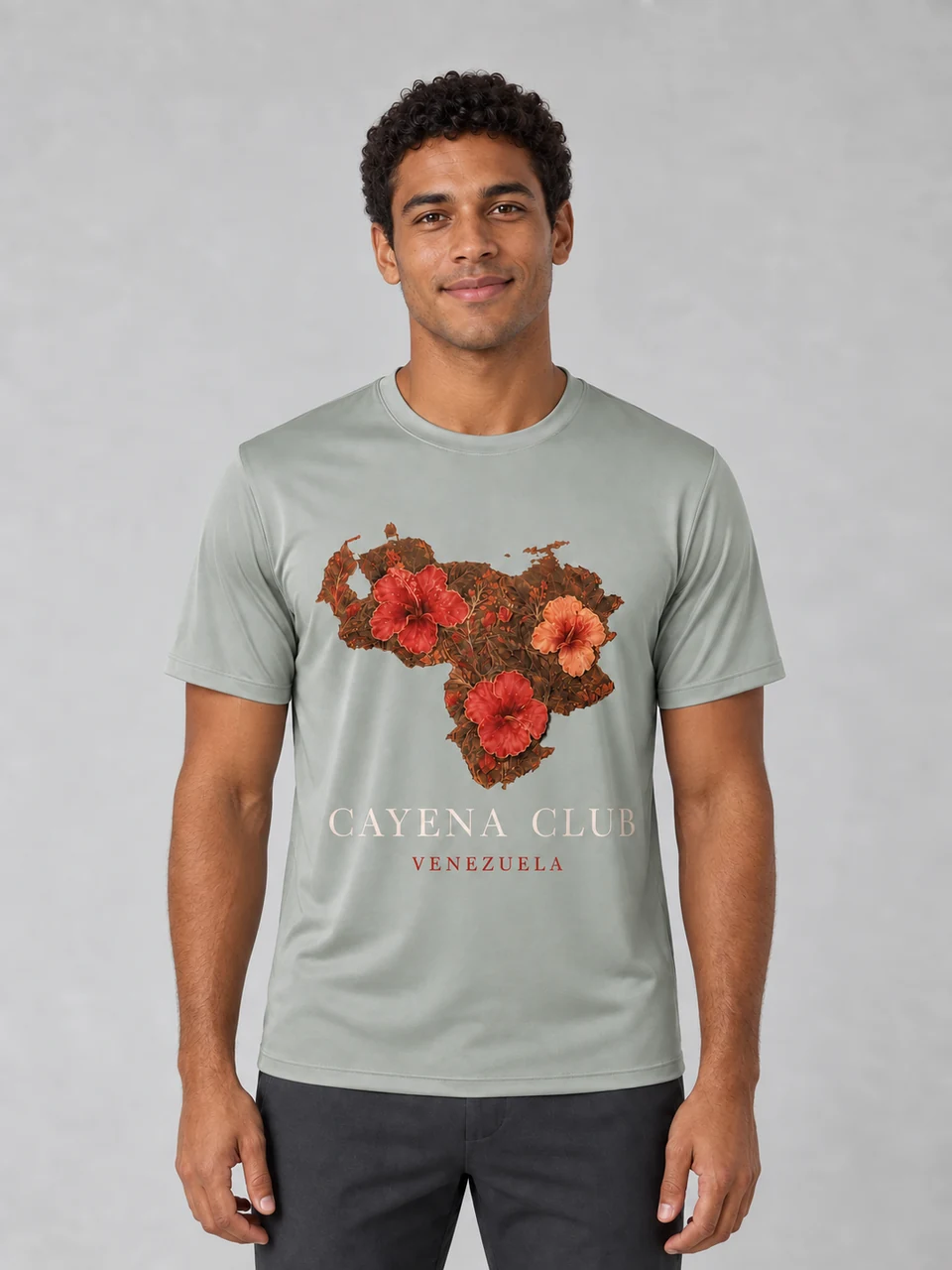 Modelo con Botánica Gris verdoso